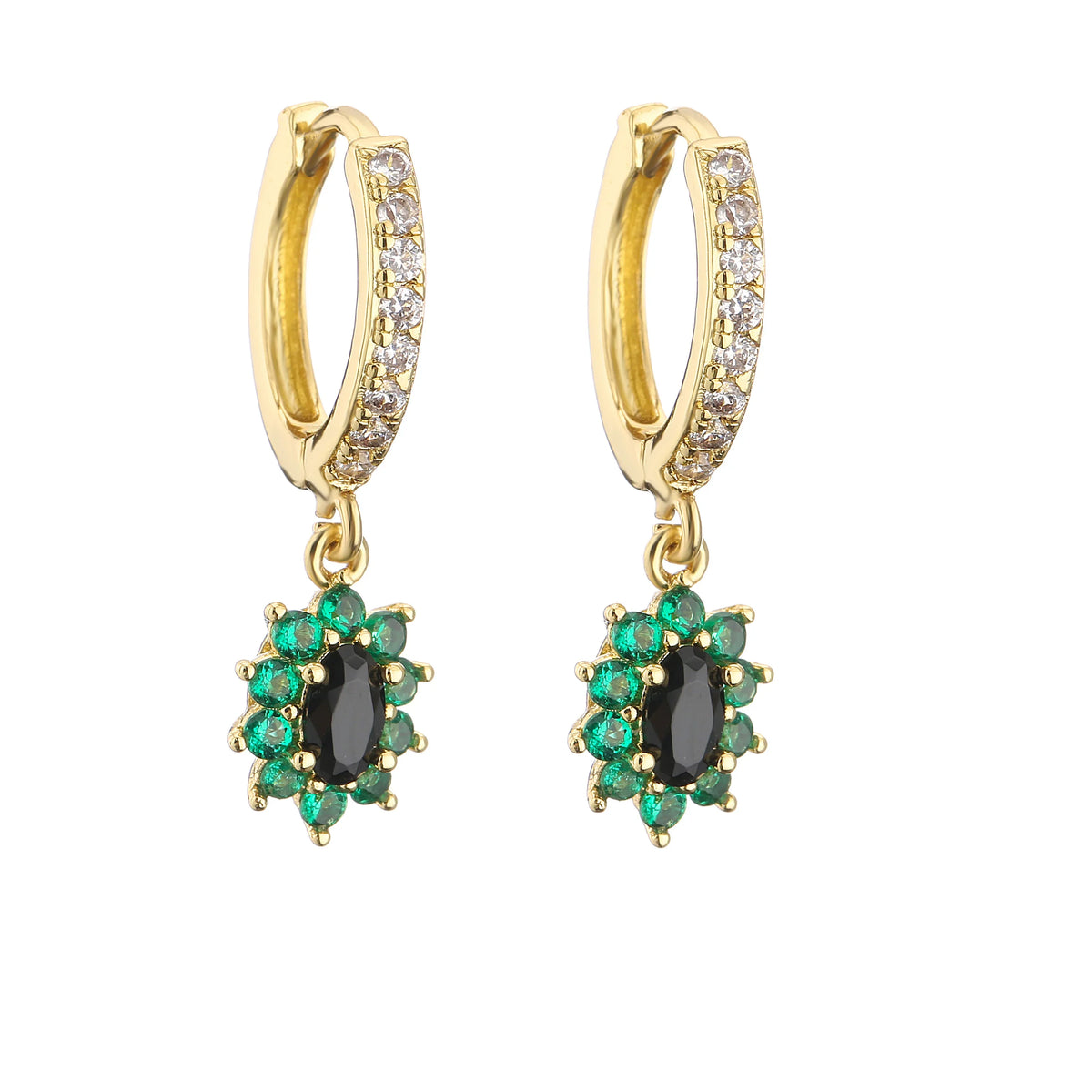 Cubic Zirconia Hoop Earrings | Classic Dazzling Stud Earrings for Women