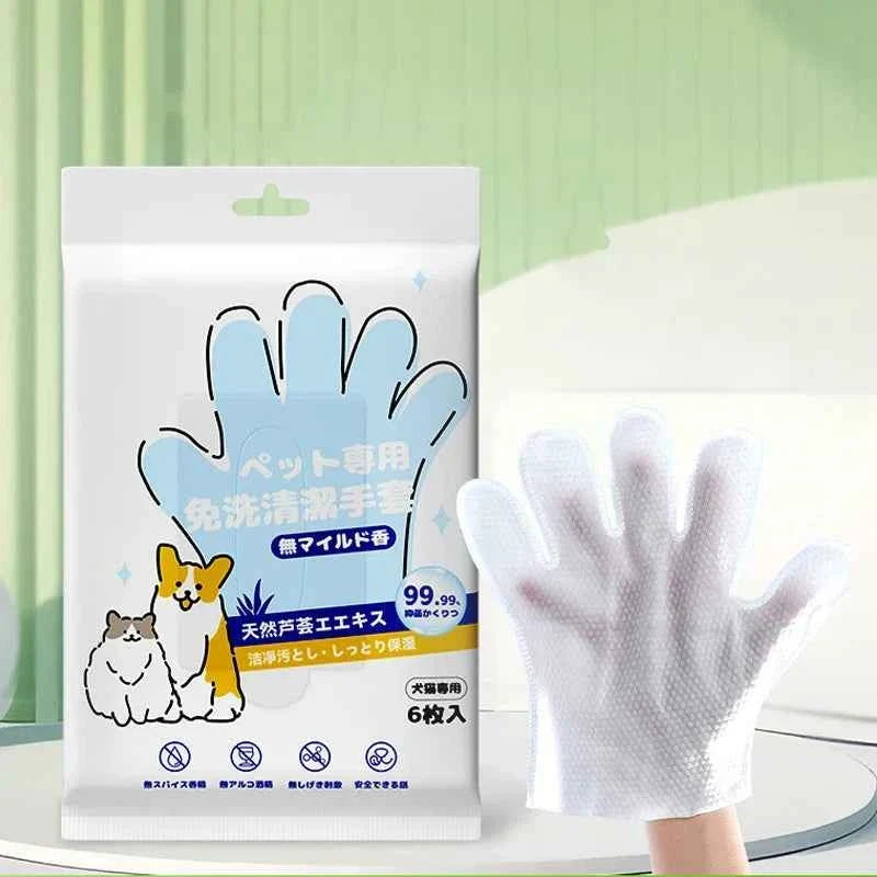 No-Rinse Cat Bath Wipes For Stress-Free Cleaning - 6Pcs