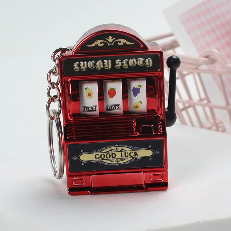 Fruit Slot Machine Keychain | Lucky Charm Bag Pendant for Adults