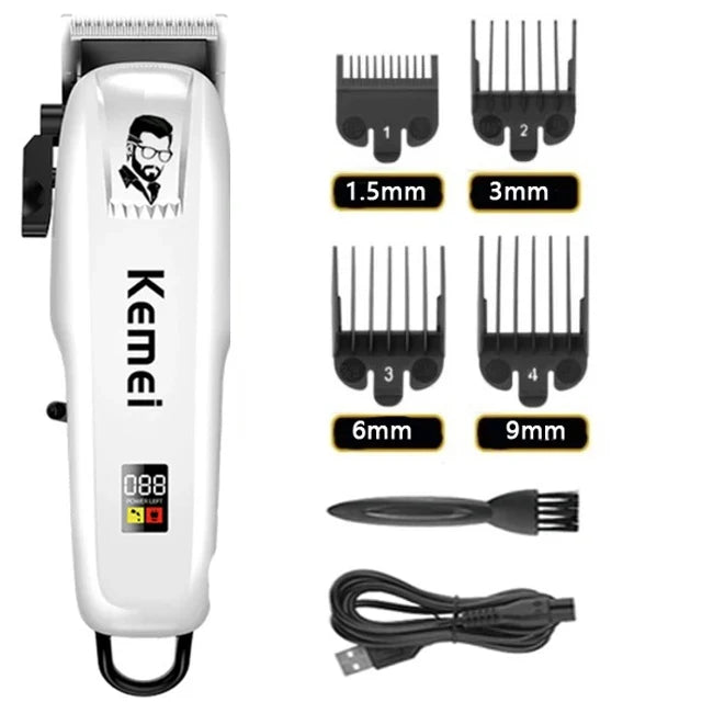 Kemei Professional Hair Clipper Rechargeable Hair Trimmer For Men Shaver Hair Cutting Machine Barber Accessories Cut Machin