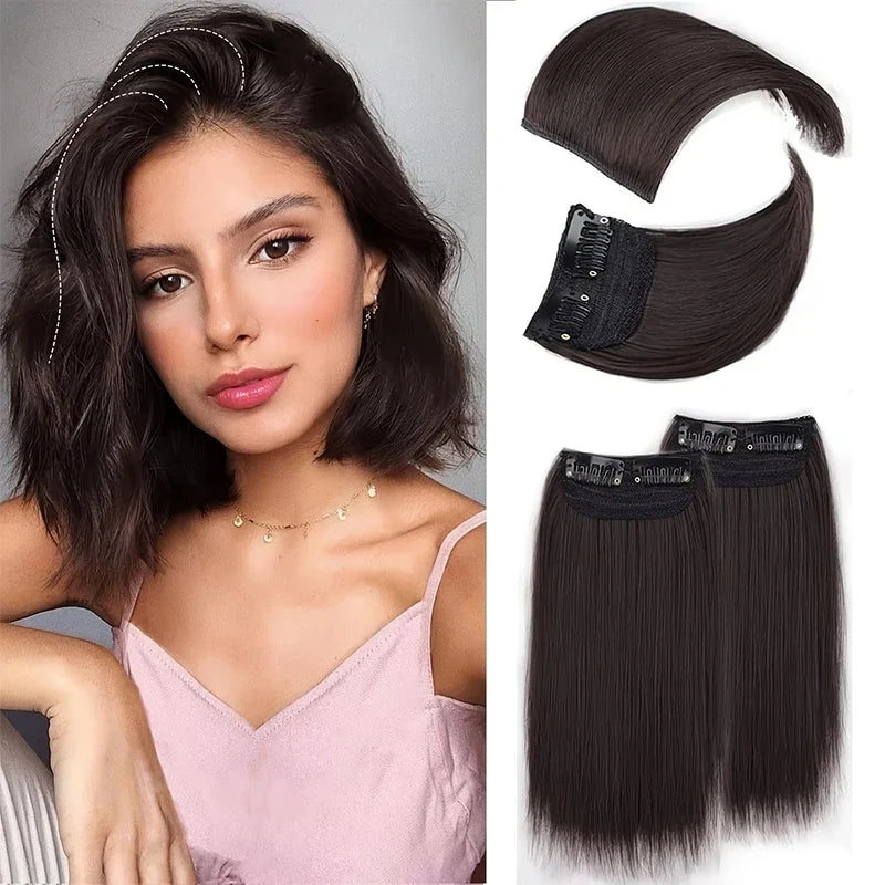 2pcs Clip In Hairpiece | Seamless Synthetic Hair Pad for Women