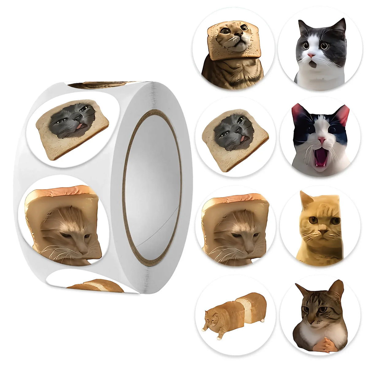 100pcs/500pcs Cartoon Meme Cat Stickers For School Reward Stickers Classroom Decor Encouragement Sticker For Student Teacher