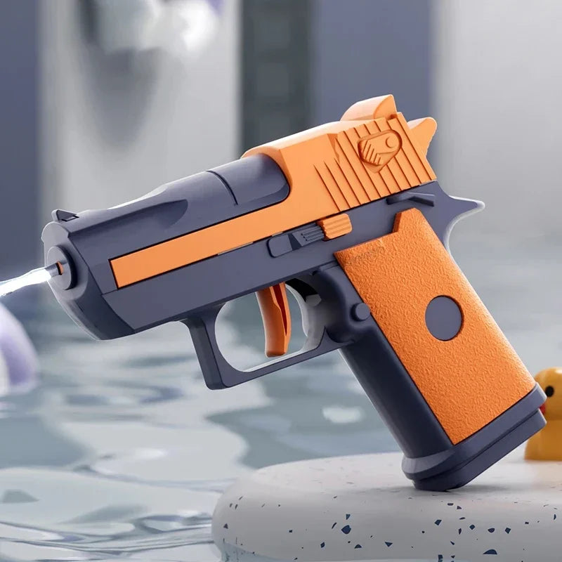 Mini Water Pistol | Mechanical Continuous Firing Water Gun for Summer Pool Shooting Fun