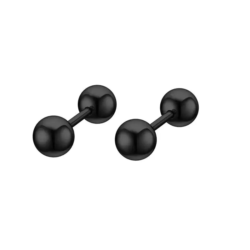 Stainless Steel Screwback Stud Earrings | 16G Small Ball Piercing Jewelry Set