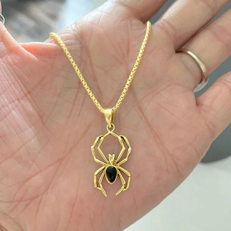 Huitan Cute Spider Animal Pendant Necklace | Y2K Trendy Jewelry for Women