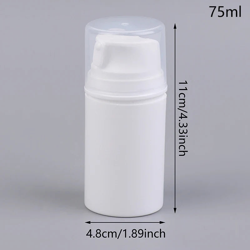 Airless Cosmetic Travel Size Vacuum Pump Bottles | Refillable Emulsion Dispenser Set