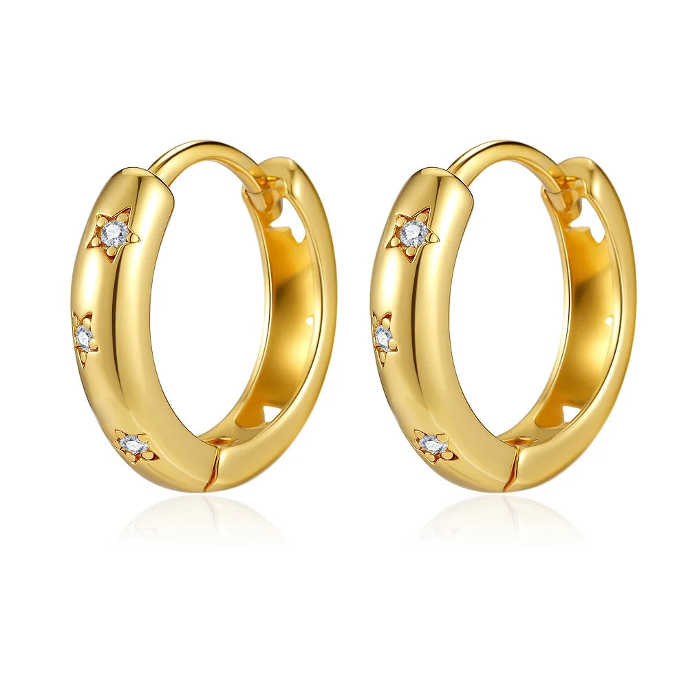 925 Sterling Silver Cross Drop Earrings | Gold Plated Fashion Jewelry for Women