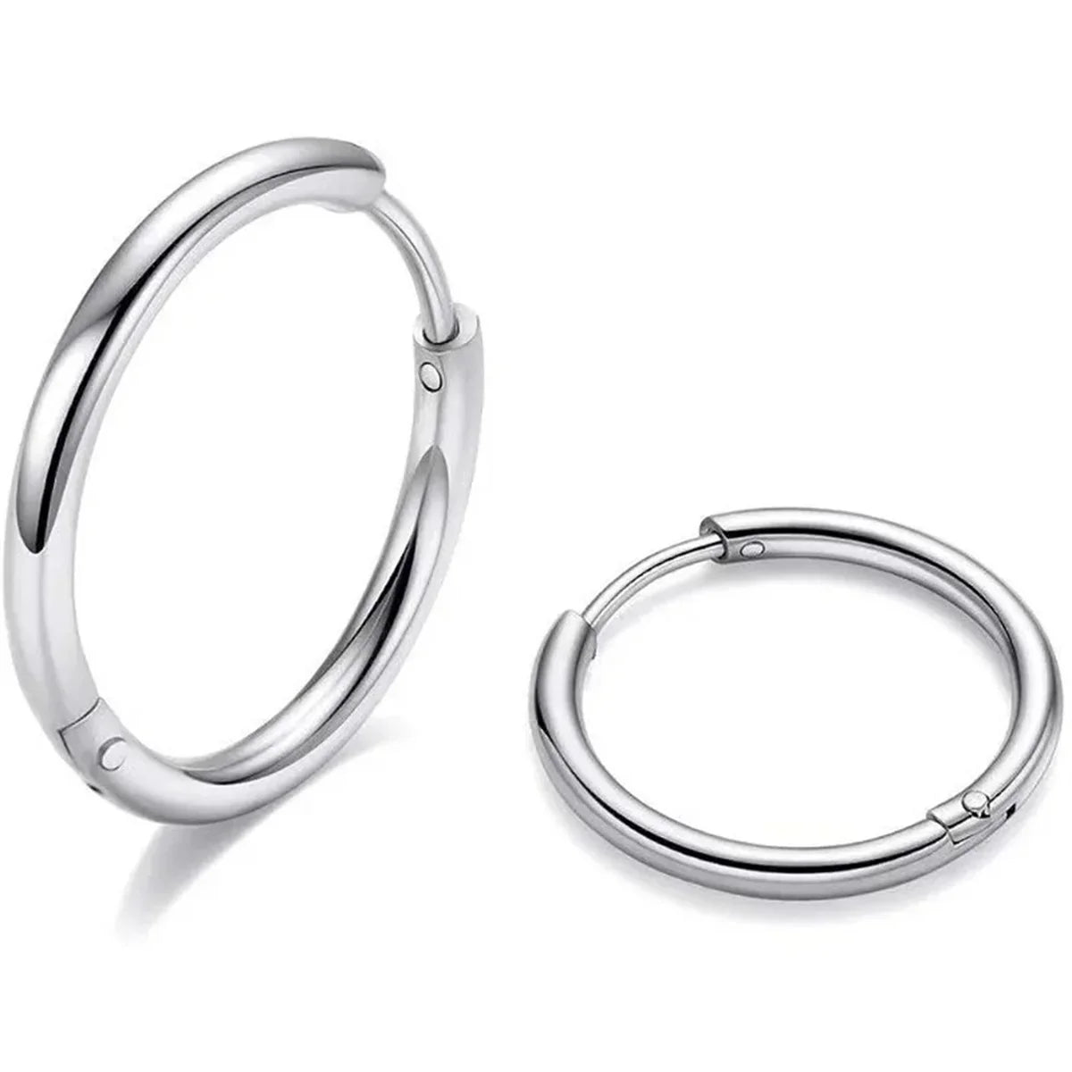 316L Stainless Steel Huggie Hoop Earrings | Hypoallergenic Cartilage Piercing Jewelry for Men and Women