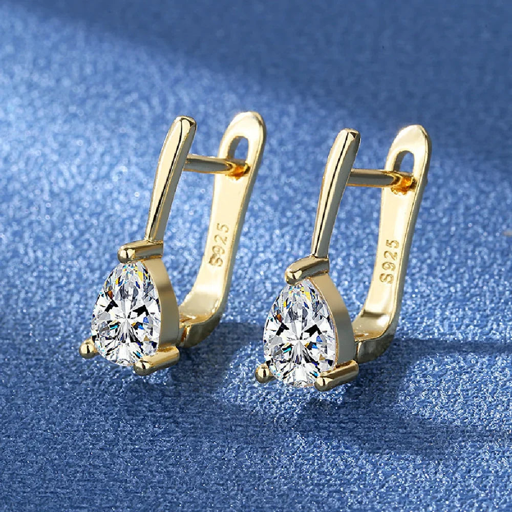 925 Sterling Silver Crystal Zircon Drop Earrings | Classic Tassel Jewelry for Women