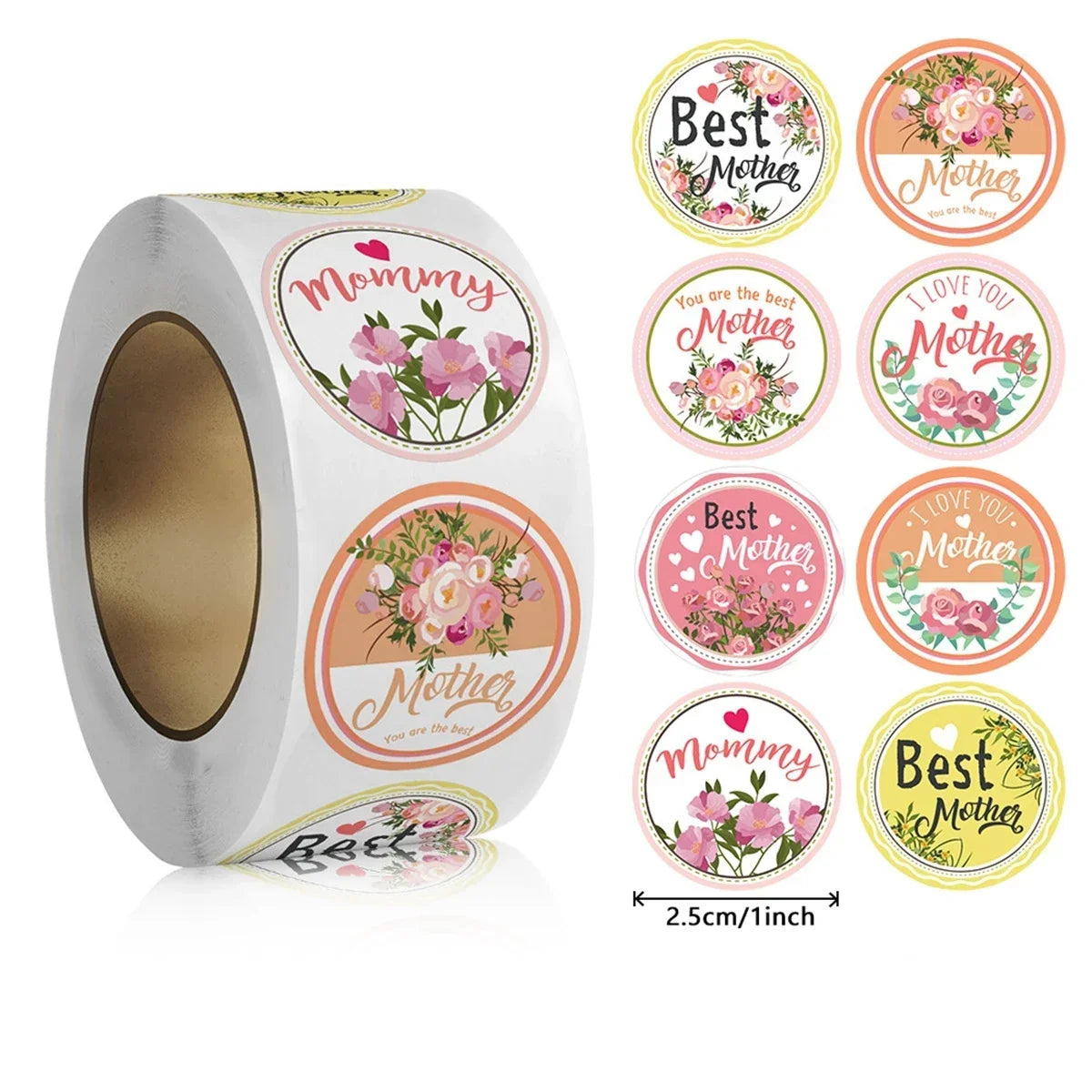 Happy Mother's Day Gift Stickers | Sweet Floral Envelope Seals for Gift Wrapping