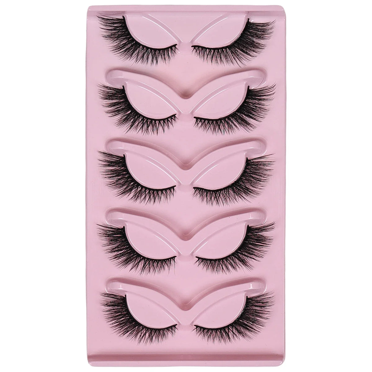 5 Pairs Cat Eye Lashes Wispy Fake Lashes | Fluffy Winged False Eyelashes