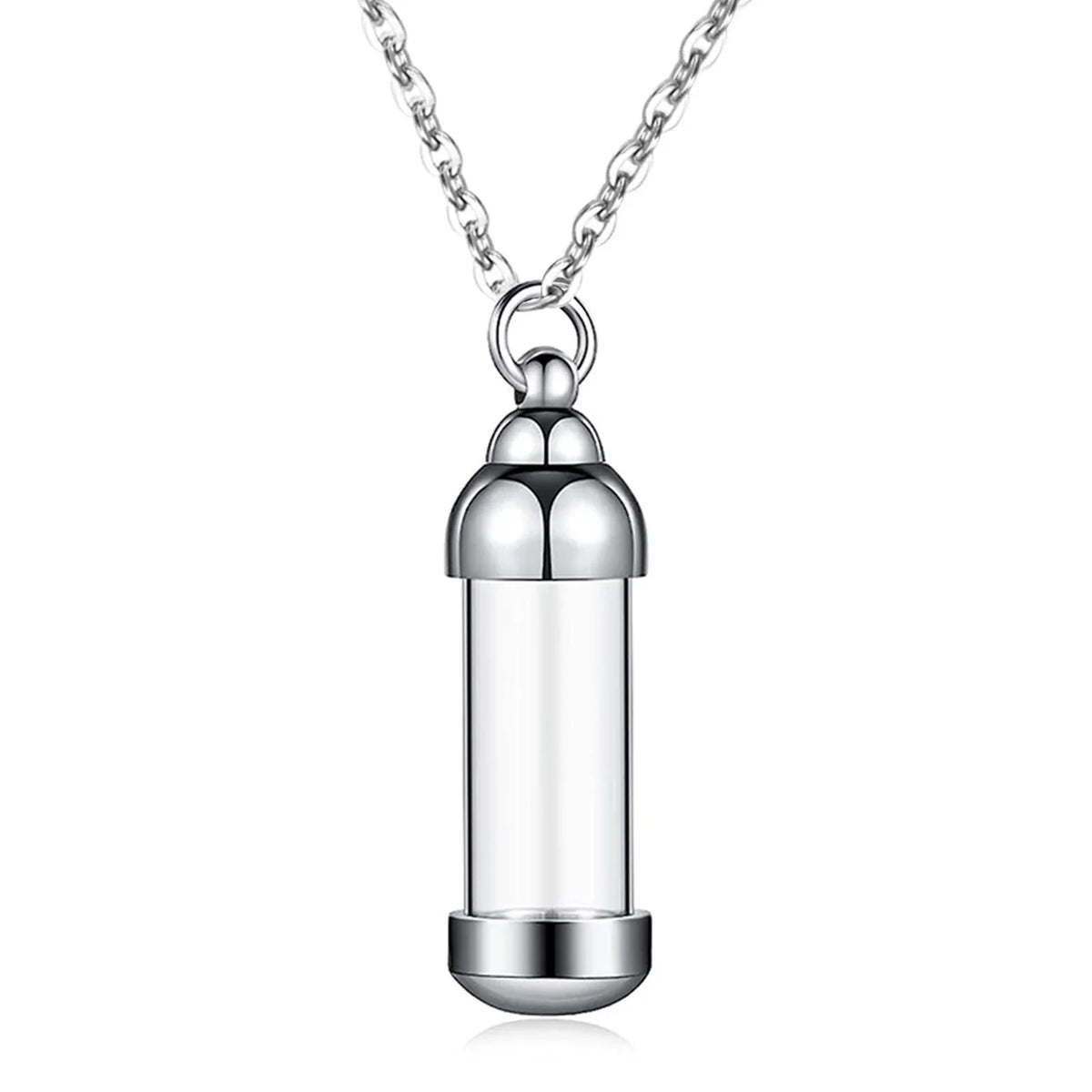 Small Glass Cremation Urn Vial Necklace for Ashes | Memorial Pet Charm