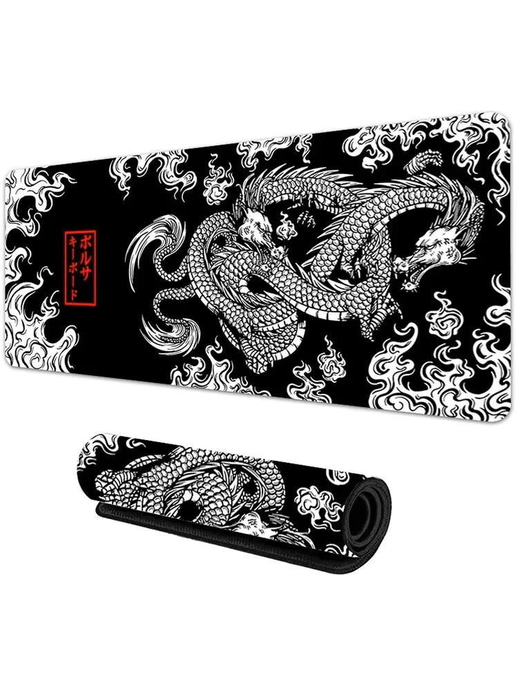 Japanese Dragon Large XXL Gaming Mousepad 900x400 700x300 Speed Desk Mat Anime Theme Keyboard Gamer Mouse Pad for Esports