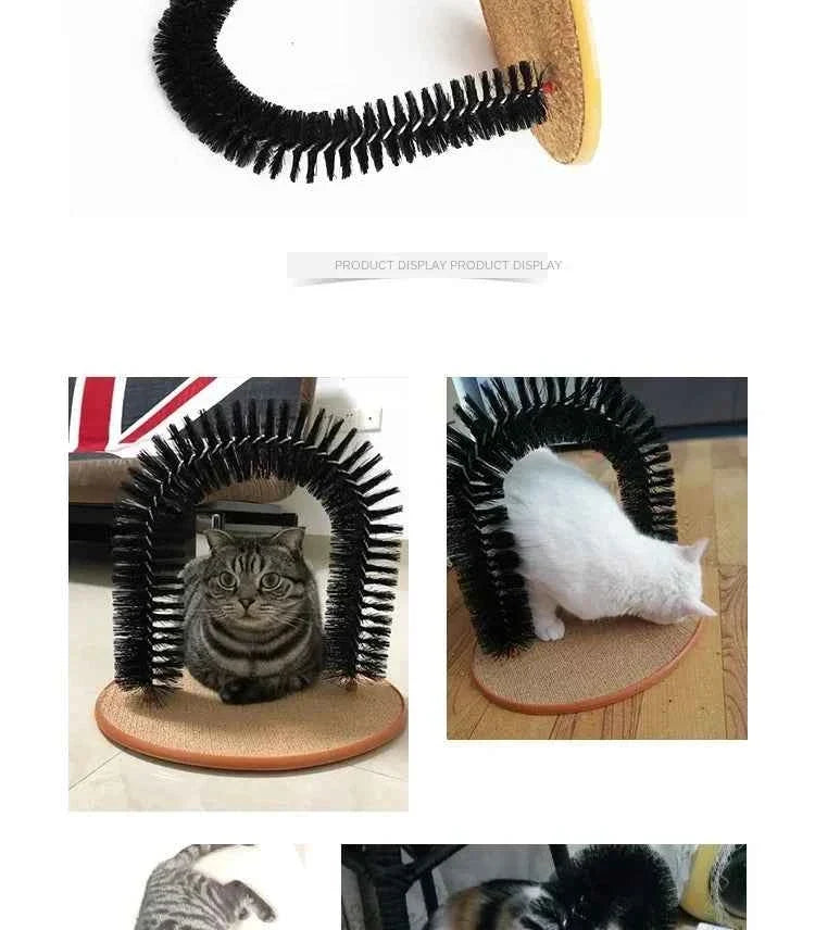 Cat Arch Self Groomer with Scratching Base