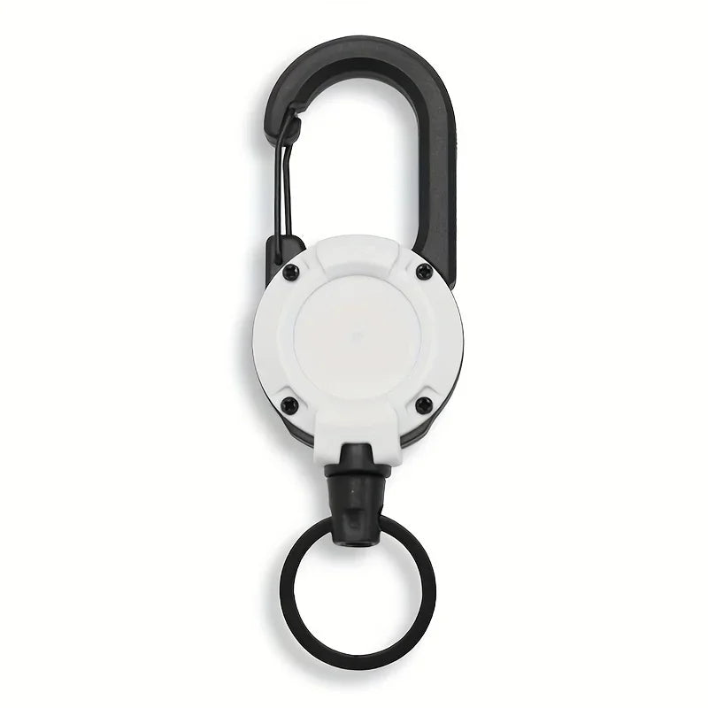 1/2/4pcs Extendable Retractable Holders Keychain Badge Reels Heavy Duty Clip With Carabiner Key Chain For Men Outdoor Bags