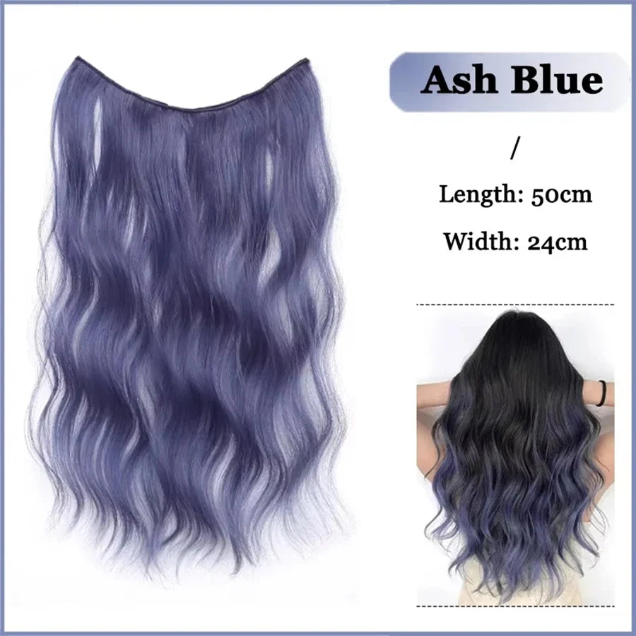 Synthetic Long Straight Clip In Hair Extension | 4 Clips Hidden Hair Piece Wig