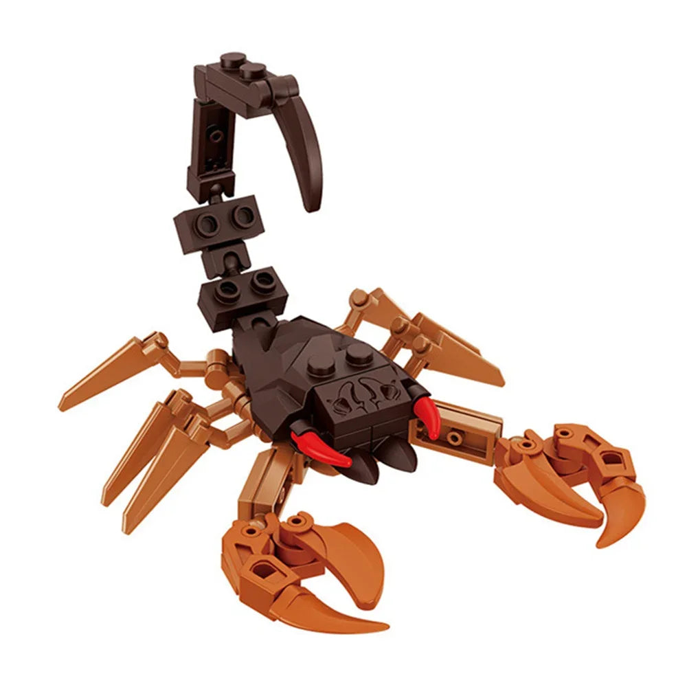 Moc Insect Animal Model Bee Ant Butterfly Cricket Grasshopper Set Building Blocks Diy Children Puzzle Assemble Toys Boy Kid Gift