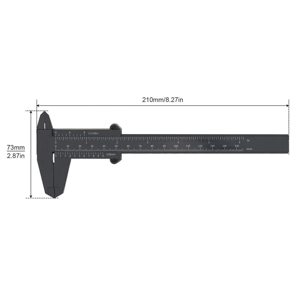 Double Scale Plastic Vernier Caliper 0-150mm | Portable Mini Measuring Tool for Carpentry and Jewelry