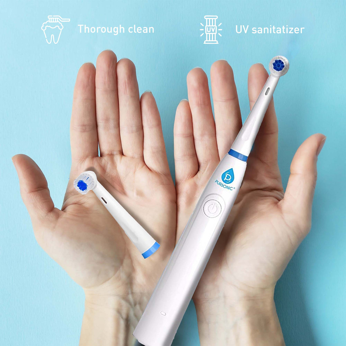 Pursonic Advanced Smile Care Bundle – LED Whitening Kit, Whitening Strips, & Electric Toothbrush