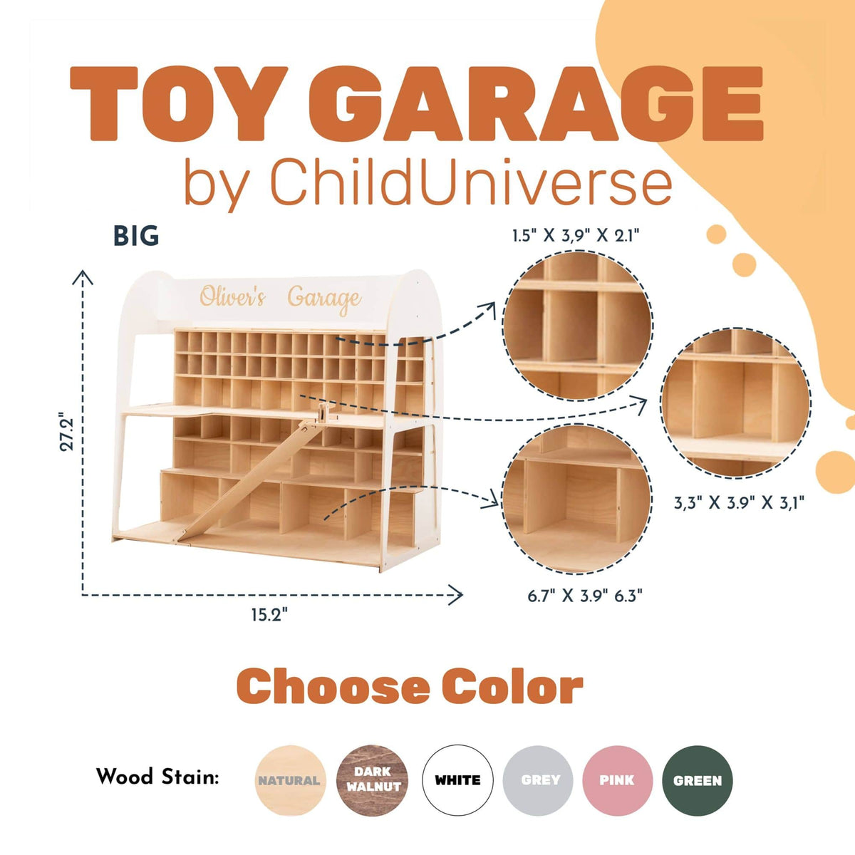 Toy Car Garage Storage