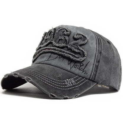 1962 Embroidery Vintage Washed Cotton Baseball Cap | Unisex Adjustable Snapback Hat