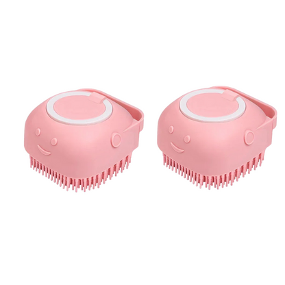 Pet Bathing Brush with Shampoo Dispenser