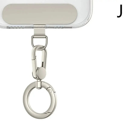 360° Rotating Zinc Alloy Phone Ring Holder Hook | Universal Anti-Entanglement Lanyard Attachment