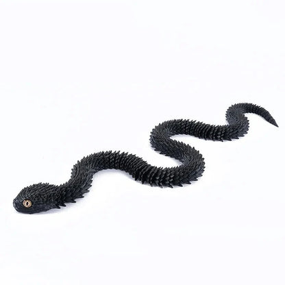 3D Printed Rotatable Snake Model | Articulated Animal Simulation Ornament