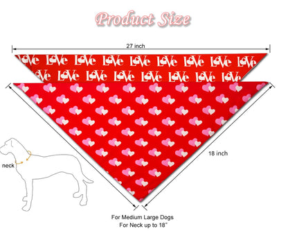 2PCS Christmas Dog Bandanas – Red and Green Plaid with Tassels