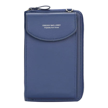 Elegance On-the-Go – Luxe PU Leather Crossbody Shoulder Bag with Phone & Card Organizer