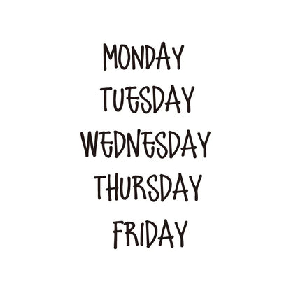 Days of the Week Labels | Personalized Vinyl Decals for Drawer and Storage Organization