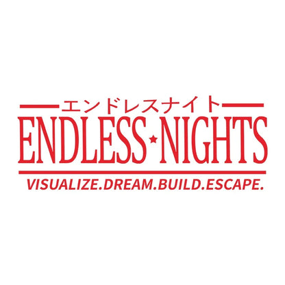 Endless Nights Japanese Vinyl Sticker | JDM Drift Stance Anime Decal for Car Window Bumper