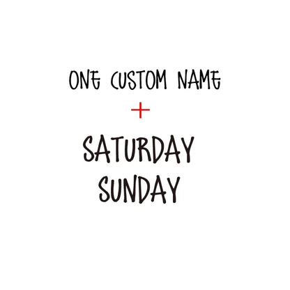 Days of the Week Labels | Personalized Vinyl Decals for Drawer and Storage Organization