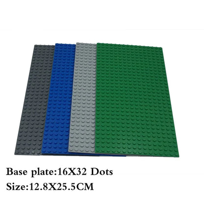 Classic Building Block Baseplates | 3-Pack Compatible Base Plates for Creative Construction Toys