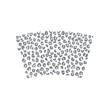 Leopard Pattern Full Wrap Vinyl Sticker for 24 oz Cold Cup | Cheetah Coffee Cup Decal