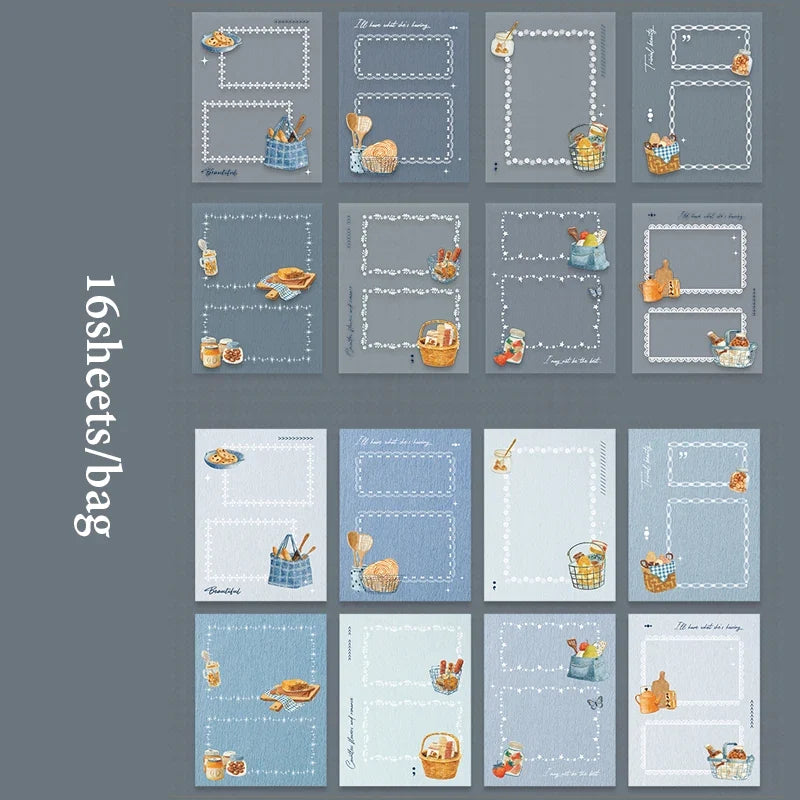 Mr.Paper 16Pcs Light Sleep Manuscript Sticker Pack | Hand-Drawn Journal Decor Kit