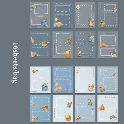 Mr.Paper 16Pcs Light Sleep Manuscript Sticker Pack | Hand-Drawn Journal Decor Kit