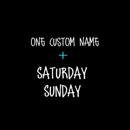 Days of the Week Labels | Personalized Vinyl Decals for Drawer and Storage Organization