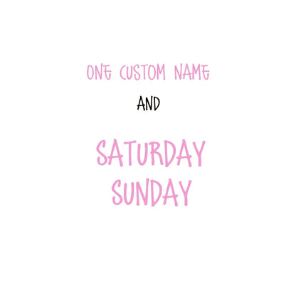 Days of the Week Labels | Personalized Vinyl Decals for Drawer and Storage Organization