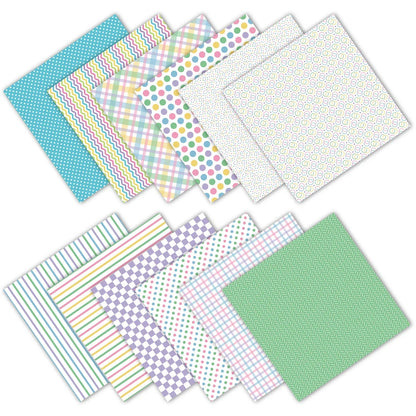 12pcs Easter Scrapbook Paper Set | Decorative Crafting Paper for DIY Arts, Journaling, and Card Making