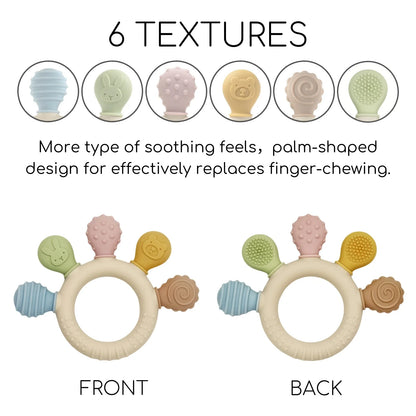 Silicone Baby Teether – Sensory Chew Beads for Anxiety & Teething Relief, 0-12 Months
