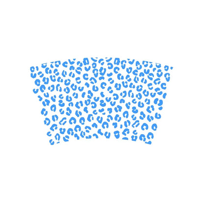 Leopard Pattern Full Wrap Vinyl Sticker for 24 oz Cold Cup | Cheetah Coffee Cup Decal