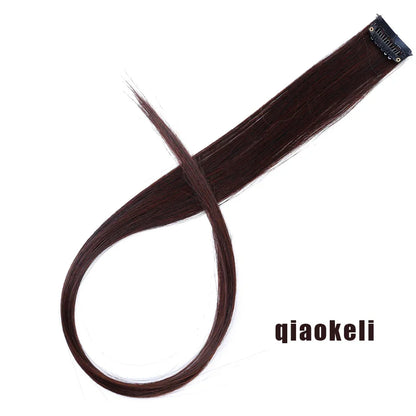 Clip In Rainbow Highlight Hair Extensions | Pink Synthetic Hair Strands