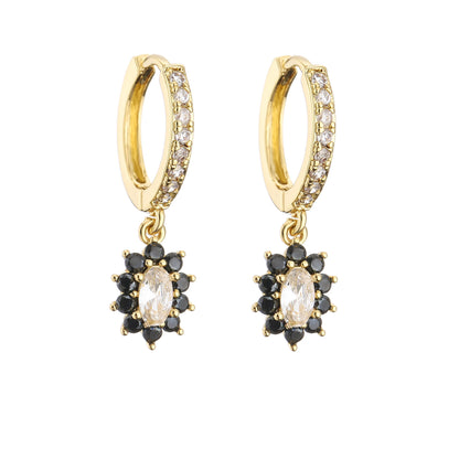 Cubic Zirconia Hoop Earrings | Classic Dazzling Stud Earrings for Women