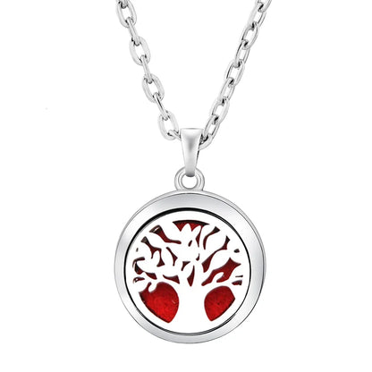 Heart-Shaped Aromatherapy Essential Oil Diffuser Necklace | Stainless Steel Dragonfly Perfume Locket