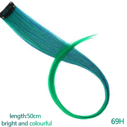 Clip In Rainbow Highlight Hair Extensions | Pink Synthetic Hair Strands