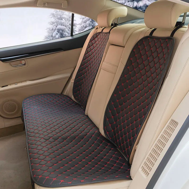 Leather Car Seat Covers Four Seasons Front/Rear Seat Protector Car Seat Cushion Pad Mat Auto Interior Accessories Universal