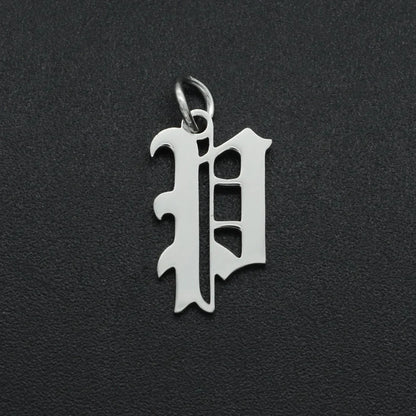 316 Stainless Steel Old English Letter Charms | DIY Alphabet Jewelry Findings for Bracelets and Necklaces
