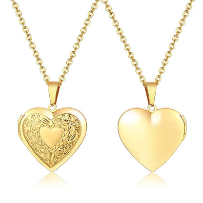 Heart Photo Locket Necklace for Women | Openable Stainless Steel Promise Jewelry