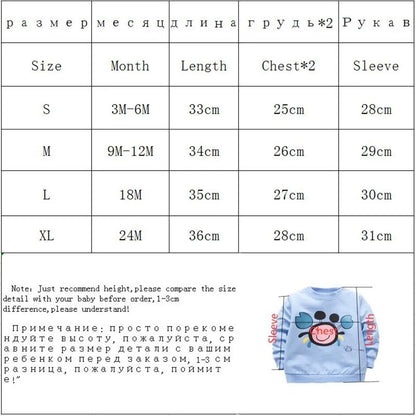 Baby Cartoon Cotton Long Sleeve T-Shirt | Casual Spring Top for Toddlers